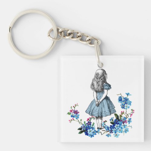 Alice in Wonderland Floral Baby Keychain