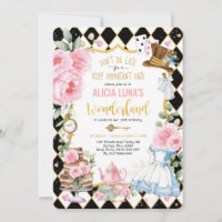 Alice In Wonderland Birthday Party Invitation