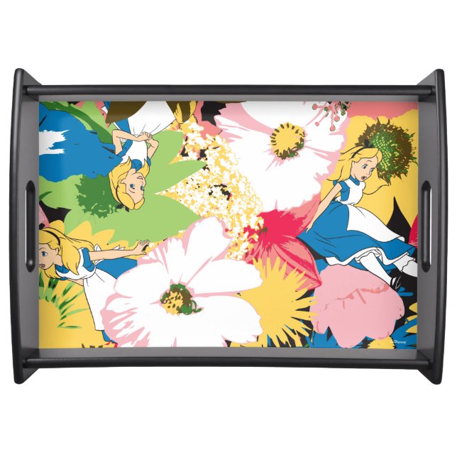 Alice in Wonderland Floral Pattern Serving Tray (Front)