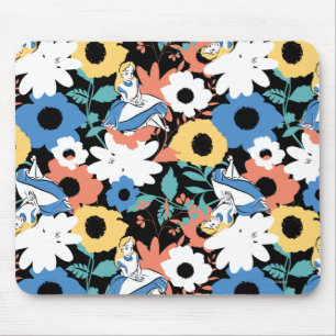 Alice in Wonderland Floral Retro Pattern Mouse Pad
