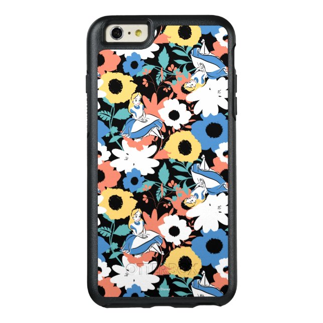 Alice in Wonderland Floral Retro Pattern Otterbox iPhone Case (Back)