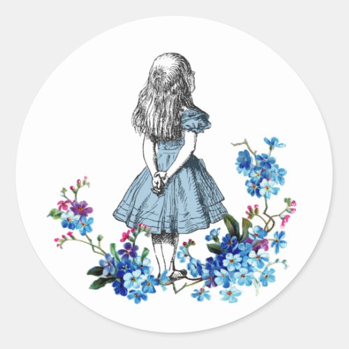 Alice in Wonderland Floral Sticker
