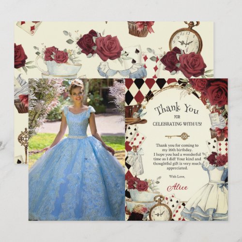 Alice in Wonderland Floral Sweet 16 Bridal Photo