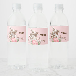 Pink Water Bottle Labels - Amazing Alice