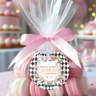 Alice in Wonderland Flower Frame  2nd birthday Classic Round Sticker