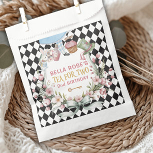 Alice in Wonderland Flower Frame  2nd birthday Favor Bag