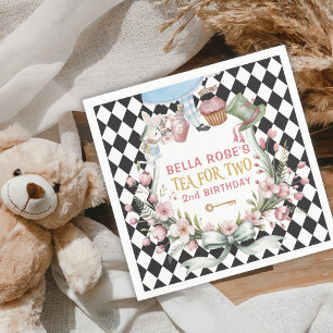 Alice in Wonderland Flower Frame 2nd birthday Napkins
