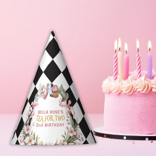 Alice in Wonderland Flower Frame 2nd birthday Party Hat