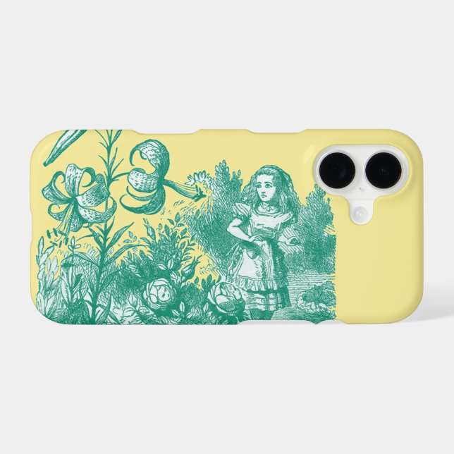 Alice in Wonderland & Flowers Case-Mate iPhone Case (Back (Horizontal))