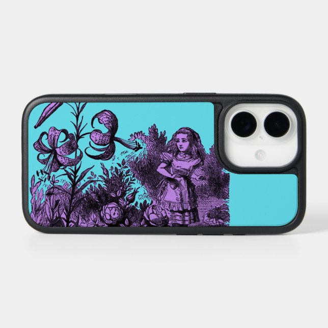 Alice in Wonderland & Flowers Otterbox iPhone Case (Back Horizontal)