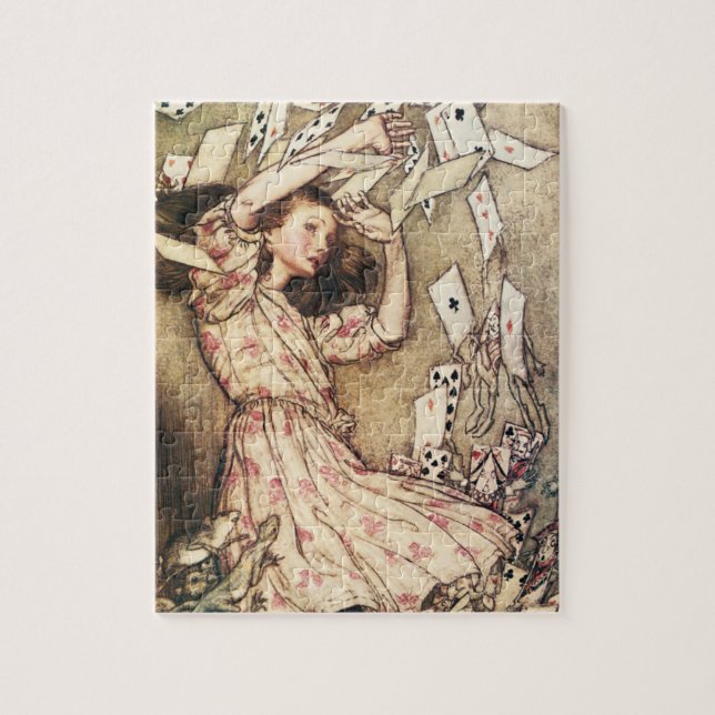 Alice in Wonderland Flying Cards Puzzle (Vertical)