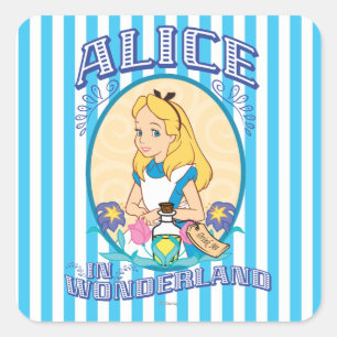 Alice in Wonderland - Frame Square Sticker