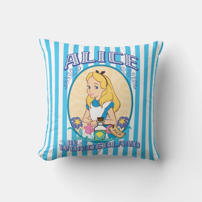 Alice in Wonderland - Frame Throw Pillow (Front)