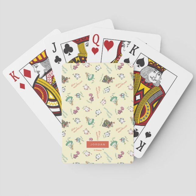 Alice In Wonderland & Friends | Add Your Name Poker Cards (Back)