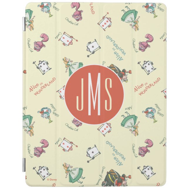 Alice In Wonderland & Friends | Pattern - Monogram iPad Smart Cover (Front)
