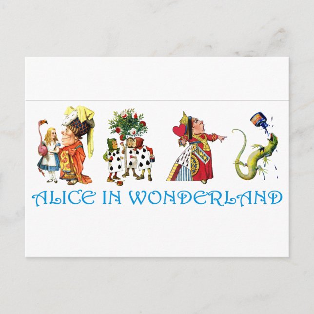 ALICE IN WONDERLAND & FRIENDS POSTCARD (Front)
