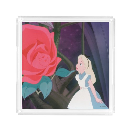 Alice in Wonderland Garden Flower Film Still Acrylic Tray
