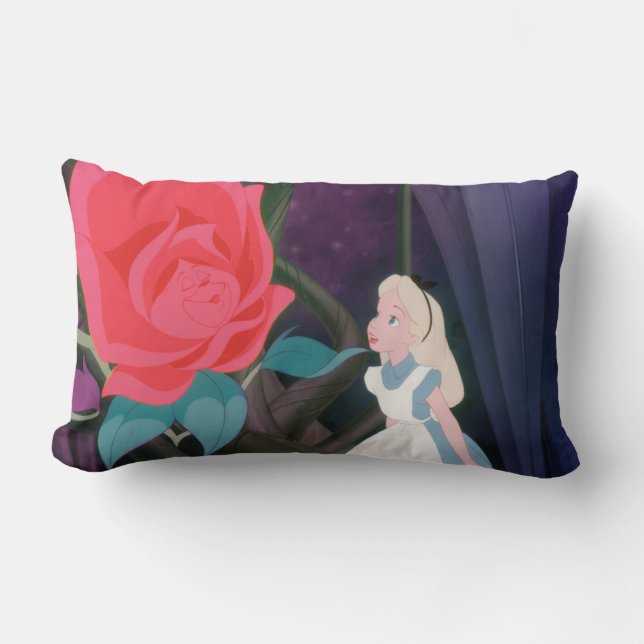 Alice in Wonderland Garden Flower Film Still Lumbar Pillow (Front)