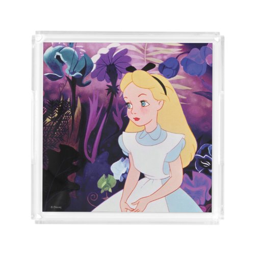 Alice in Wonderland Garden Flowers Film Still Acrylic Tray