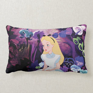 Alice in Wonderland Garden Flowers Film Still Lumbar Pillow