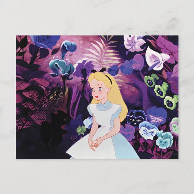 Alice in Wonderland Garden Flowers Film Still Postcard (Front)