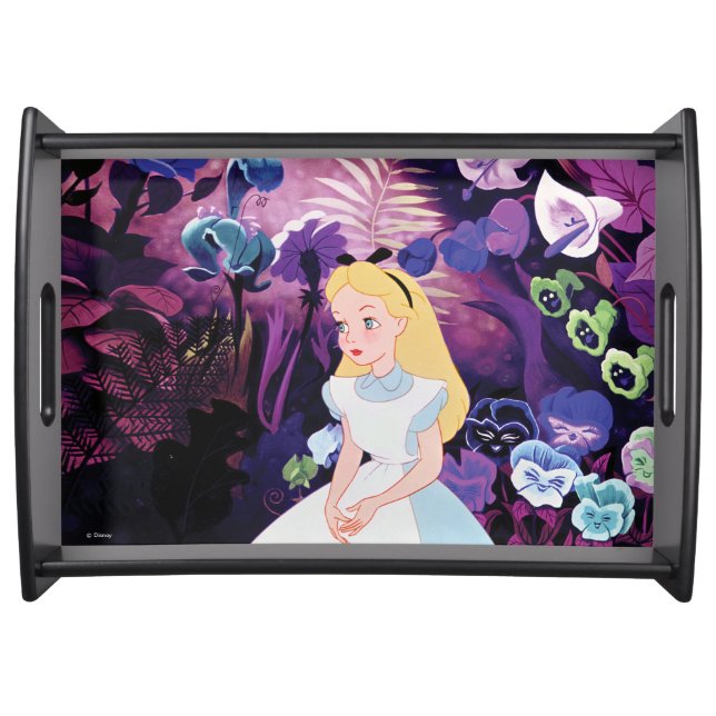 Alice in Wonderland Garden Flowers Film Still Serving Tray (Front)