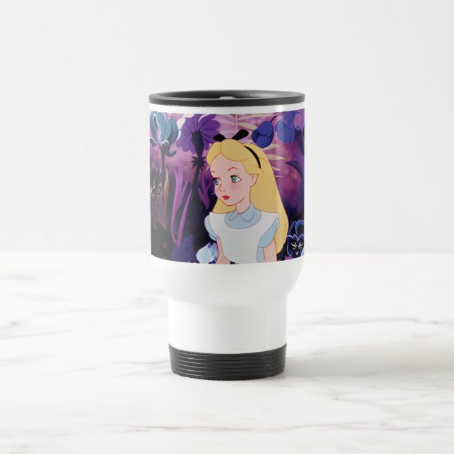 Alice in Wonderland Garden Flowers Film Still Travel Mug (Center)