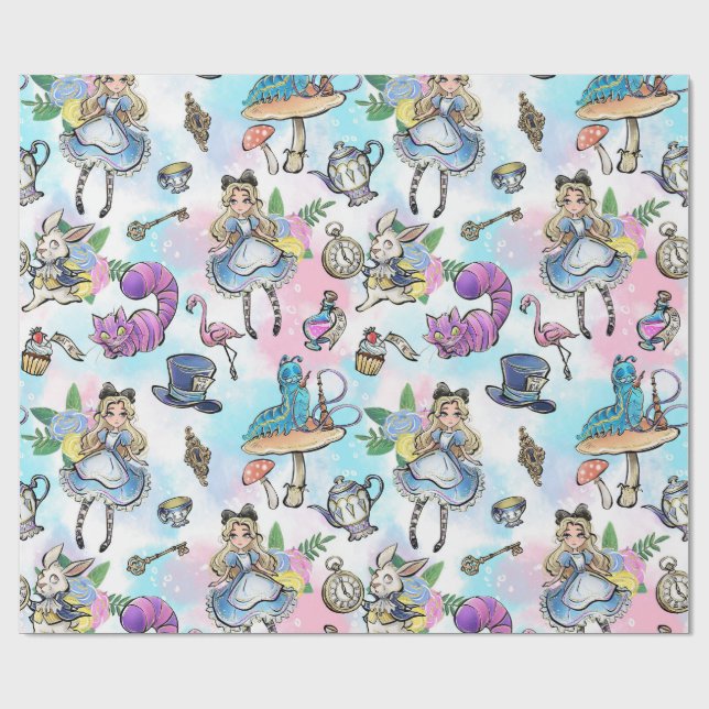 Alice in wonderland gift Wrapping Paper (Flat)