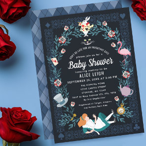 Alice in Wonderland Girl Baby Shower Invitation