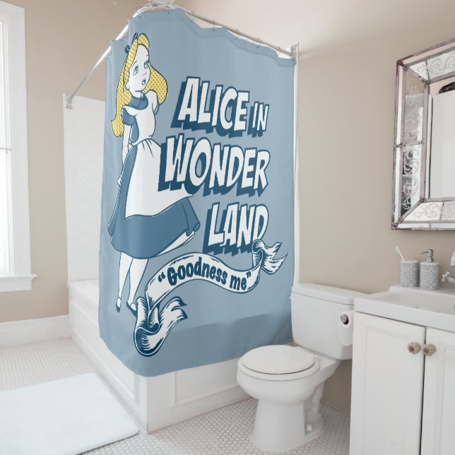Alice in Wonderland - Goodness Me Shower Curtain (In Situ)