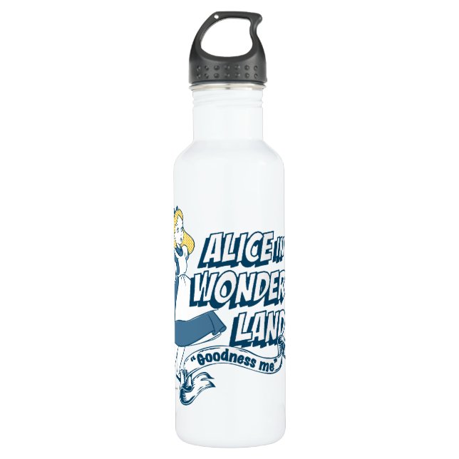 Alice in Wonderland - Goodness Me Stainless Steel Water Bottle (Front)