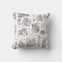 Alice in Wonderland Gray Toile Quotes