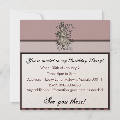 Alice In Wonderland Grunge (Pink) Announcement