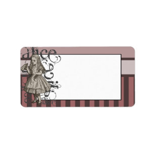 Alice In Wonderland Grunge (Pink) Label