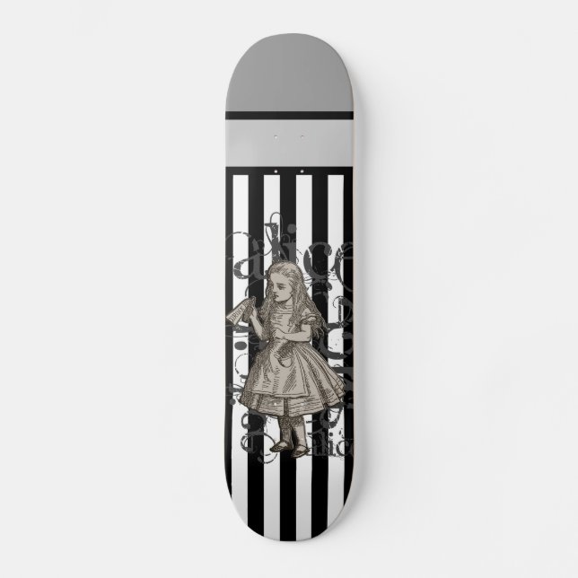 Alice In Wonderland Grunge Skateboard Deck (Front)