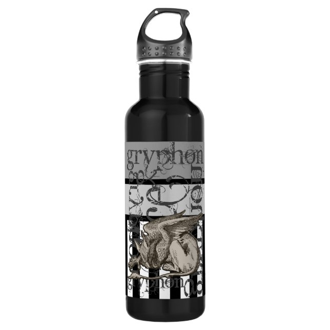 Alice In Wonderland Gryphon Grunge Water Bottle (Front)