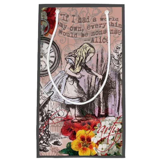 Alice in Wonderland Hatter and Rabbit Small Gift Bag | 0