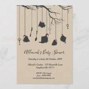 Alice in Wonderland High Tea Baby Shower Tea Party Invitation