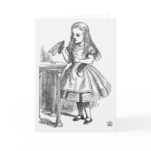Alice in Wonderland, Holding the "Drink Me" Bottle Card