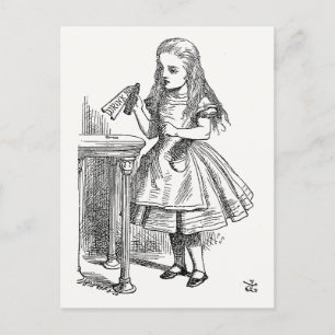Alice in Wonderland, Holding the "Drink Me" Bottle Postcard