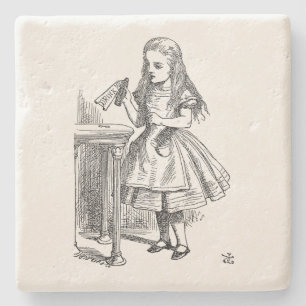 Alice in Wonderland, Holding the "Drink Me" Bottle Stone Coaster