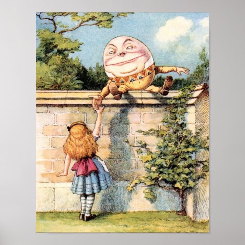 Alice In Wonderland Humpty Dumpty Poster