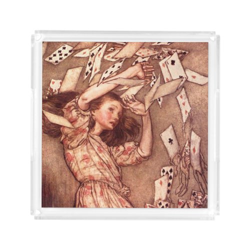 Alice in Wonderland Illustration Cards Acrylic Tray