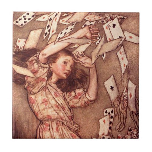 Alice in Wonderland Illustration Cards Ceramic Tile