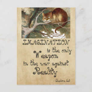 Alice in Wonderland - IMAGINATION CAT 1865 Postcard