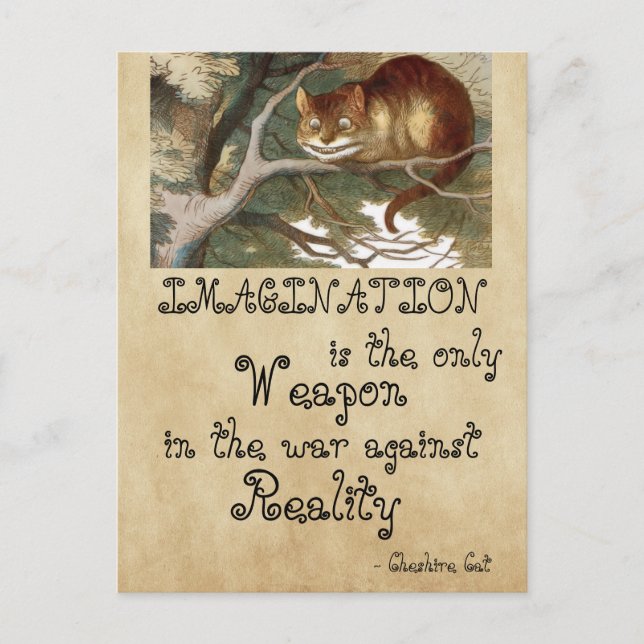 Alice in Wonderland - IMAGINATION CAT 1865 Postcard (Front)