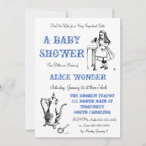 Alice in Wonderland Invitation