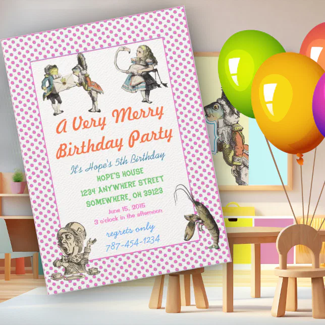 Alice In Wonderland Invitation Birthday Party | Zazzle