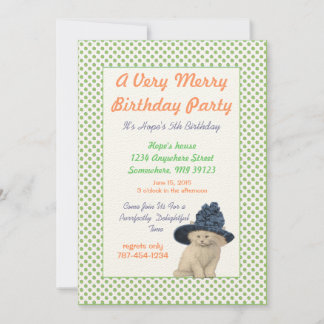 Alice In Wonderland Invitation Birthday Party