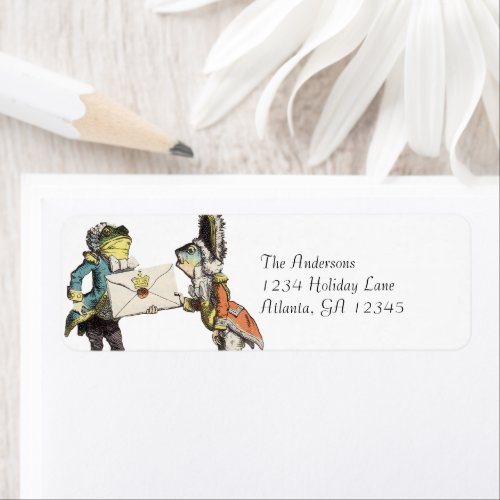 Alice In Wonderland Invitation Return Address Label